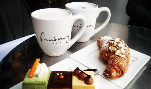 coffee and desserts at Faubourg bakery